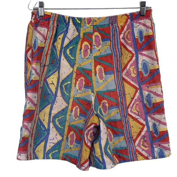 Vintage 90s Avanti Multicolor Geometric Vintage Shorts Size 12 - Picture 2 of 4